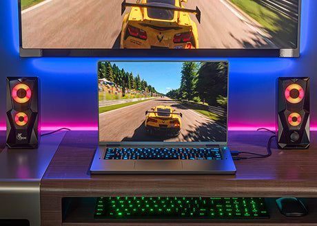 Altavoces Gaming Xtech FireShot XTS-131 – 2.0, 6W, LED, Negros