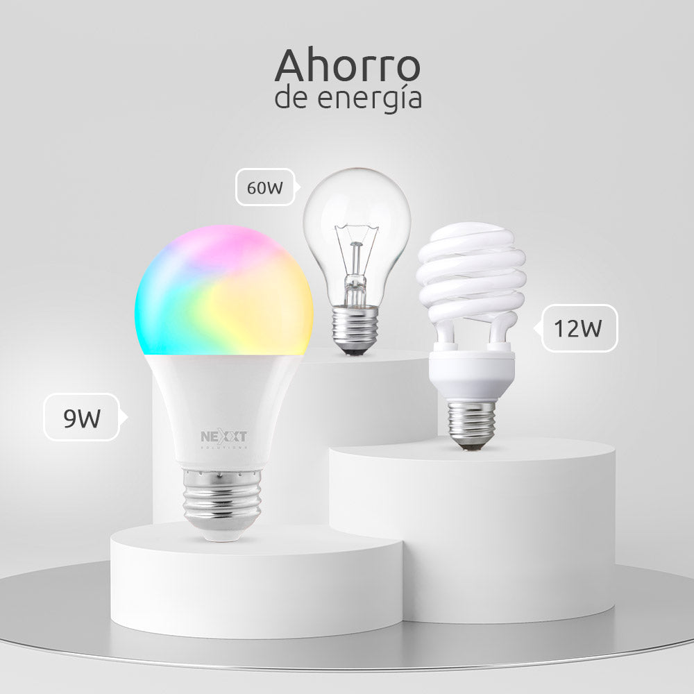 Bombillos Inteligentes Nexxt Solutions Home NHB‑C110M – RGB – 110V – Matter – Paquete 4