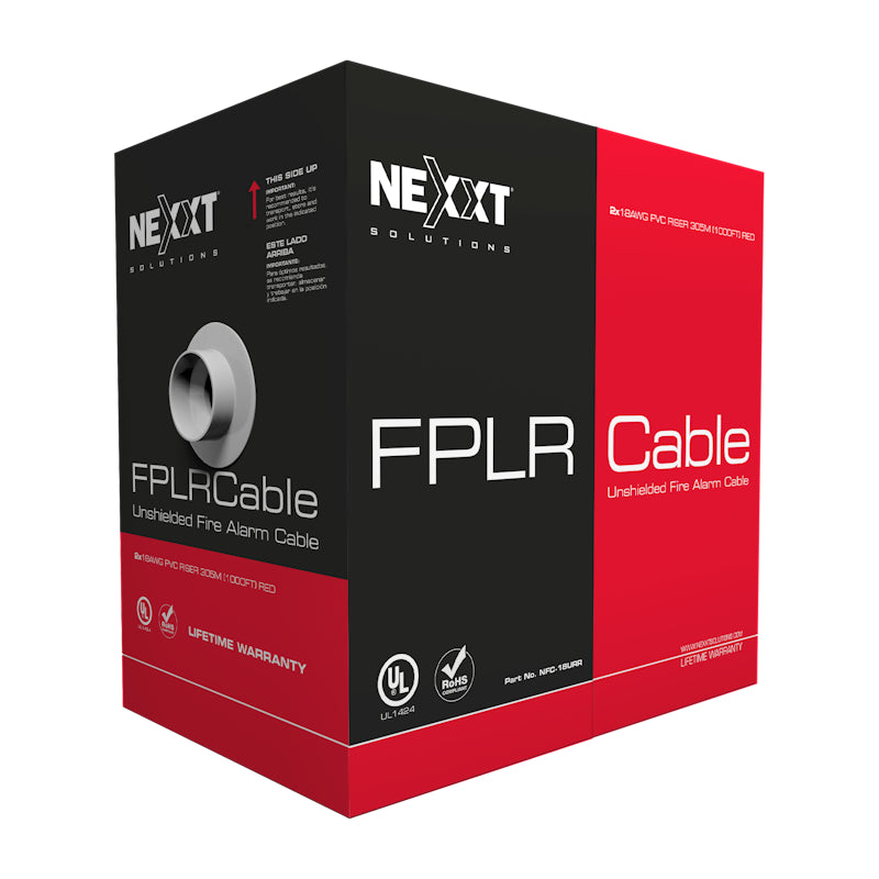 Cable de seguridad Nexxt NFC‑18URR – FPLR – 18 AWG – No blindado – PVC – Riser – RoHS
