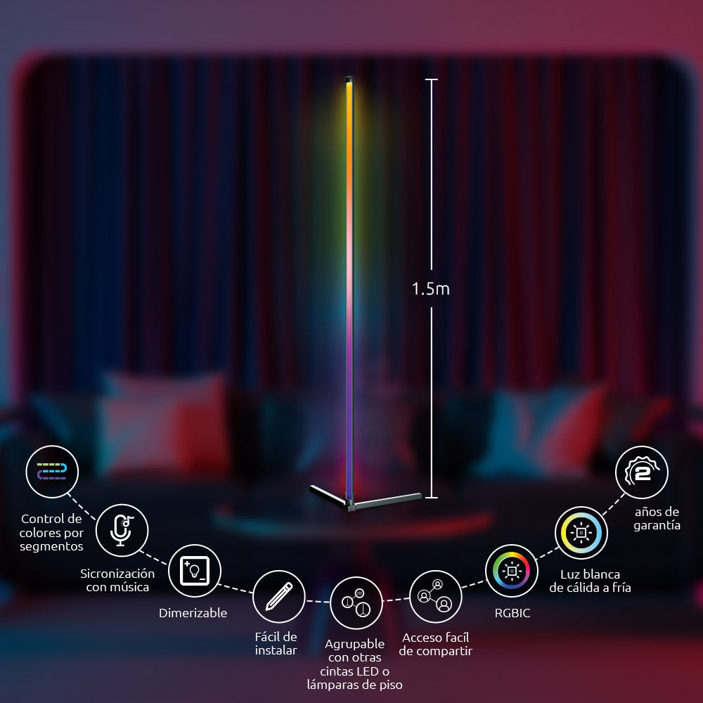 Lámpara LED RGBIC 4.9ft Nexxt Solutions Connectivity