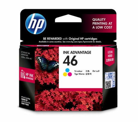 Cartucho de Tinta Color HP 46 – Original – CZ638AL