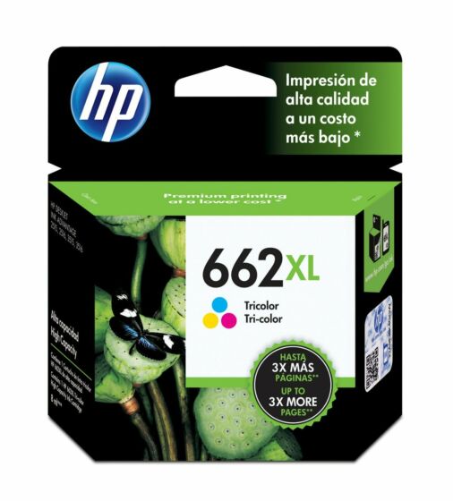 Cartucho de Tinta Color HP 662XL – Alto Rendimiento – CZ106AL