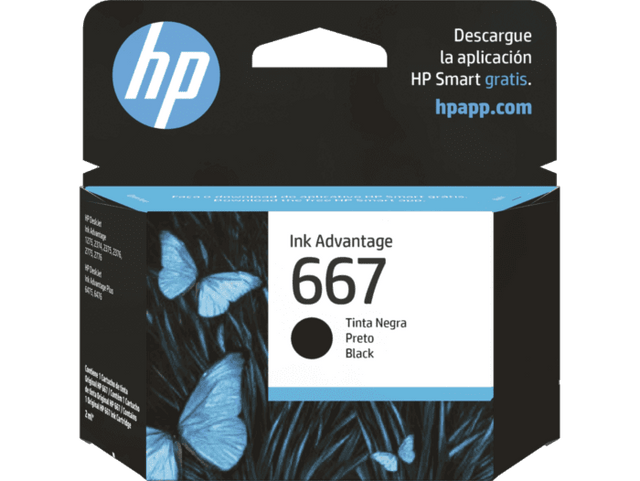 Cartucho de Tinta Negra HP 667 – Original – 3YM79AL  