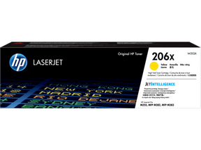 Cartucho de Tóner HP 206X – Amarillo, Alto Rendimiento, Original, W2112X