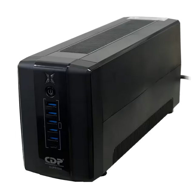 UPS CDP UPR1008 – 1000VA / 500W – 8 Tomas – Regulador de Voltaje (AVR) – Protección Confiable