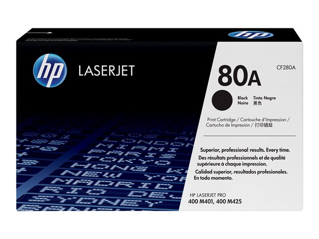 Cartucho de Toner Negro Original HP 80A LaserJet Pro