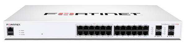 Conmutador gestionado – Fortinet FortiSwitch 124F‑POE – 12 x Gigabit PoE+ + 4 x SFP+ – 185W – FS‑124F‑POE