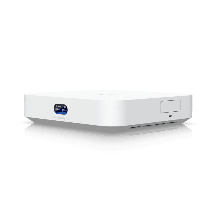 Gateway compacto en la nube – Ubiquiti UniFi UCG‑Max – 2.5G – Soporte 30+ dispositivos UniFi / 300+ clientes – IPS 2.3 Gbps