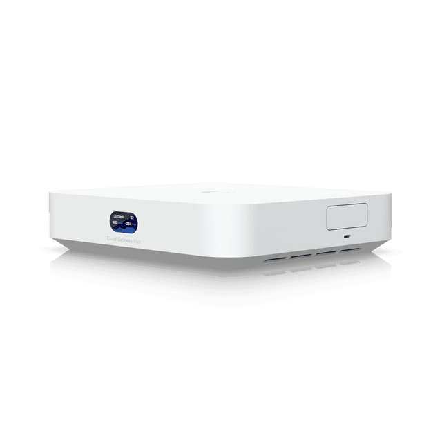 Gateway compacto en la nube – Ubiquiti UniFi UCG‑Max – 2.5G – Soporte 30+ dispositivos UniFi / 300+ clientes – IPS 2.3 Gbps