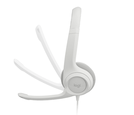 Auriculares Logitech H390 – Diadema – USB‑A – Micrófono con Supresión de Ruido – Blanco Hueso