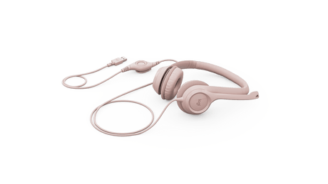 Auriculares USB Logitech H390 Rosados para Computadora - USB-A