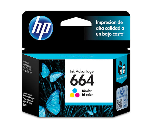 Cartucho de Tinta Tricolor – HP 664 – Original – F6V28AL