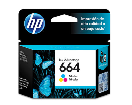 Cartucho de Tinta Tricolor – HP 664 – Original – F6V28AL