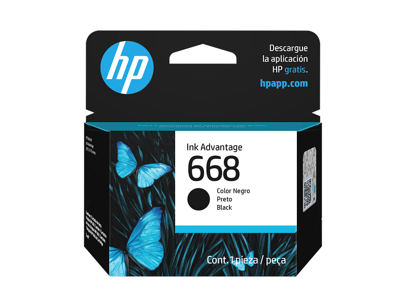 Cartucho Original de tinta HP Advantage 668 negro