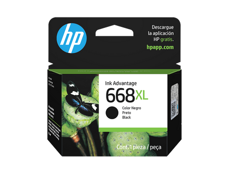 Cartucho Original de tinta HP Advantage 668XL, negro