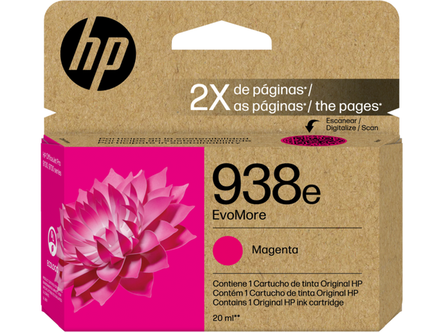 Cartucho de Tinta Magenta – HP EvoMore 938e – Original – 4S6Y0PL