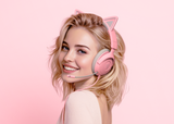 Headset gaming – Razer Kraken Kitty V3 X Quartz – Chroma RGB – Micrófono cardioide – Sonido envolvente – USB