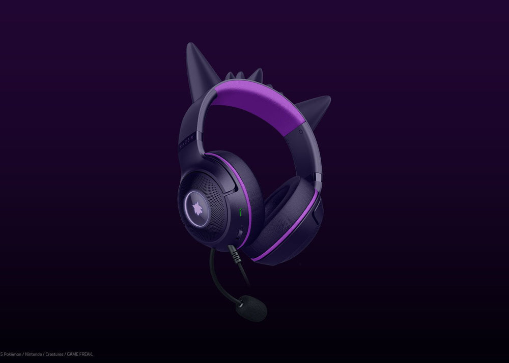 Headset gaming – Razer Kraken Kitty V2 Gengar Edition – Chroma RGB – Micrófono cardioide – Sonido envolvente – USB