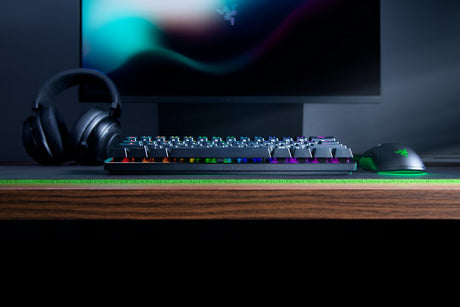 Teclado Compacto Retroiluminado Razer Huntsman Mini Clicky Purple Negro US QWERTY