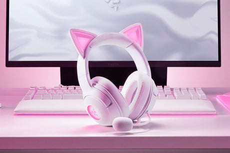 Audífonos para juegos Razer Kraken Kitty V2 Blancos