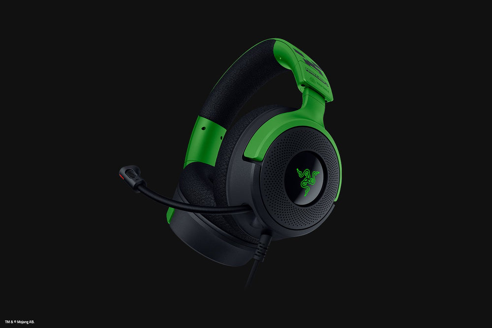 Audífonos Gaming Cableados Razer Kraken V4 X – Minecraft Edition /  RGB / Sonido 7.1 / USB-C + USB-A