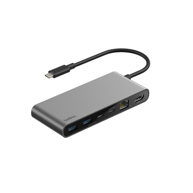 Hub USB‑C – Belkin 8 Puertos – 2.5Gb Ethernet – 100W Power Delivery – 4K@60Hz – Space Gray (INC024fqSGY)
