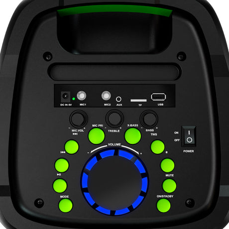 Sistema de Altavoces Portátil Klip Xtreme BoomFire X KLS-652 – 8”, 1500W, TWS, Negro