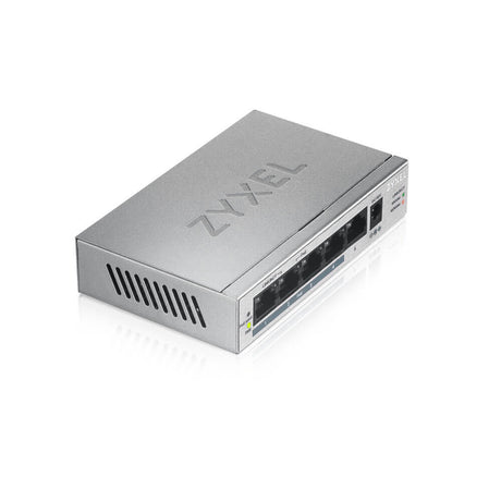 Switch ZyXEL GS1005HP – 4 Puertos Gigabit PoE+ + 1 Uplink – 60W – Sobremesa / Montaje en Pared
