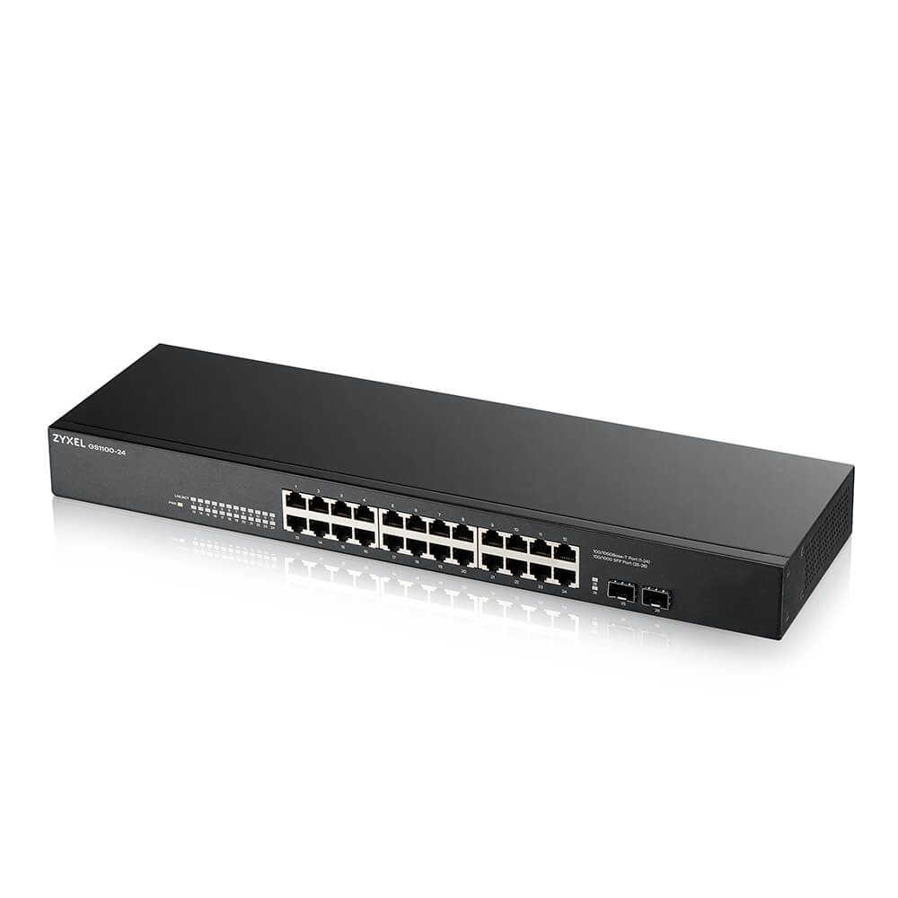 Switch Gigabit 24 Puertos 2 SFP ZyXEL GS-1100-24