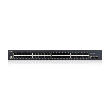 Switch Inteligente ZyXEL GS1900-48 – 48 Puertos Gigabit / 2 SFP / Capa 2 / IPv6 / EEE / Montaje versátil