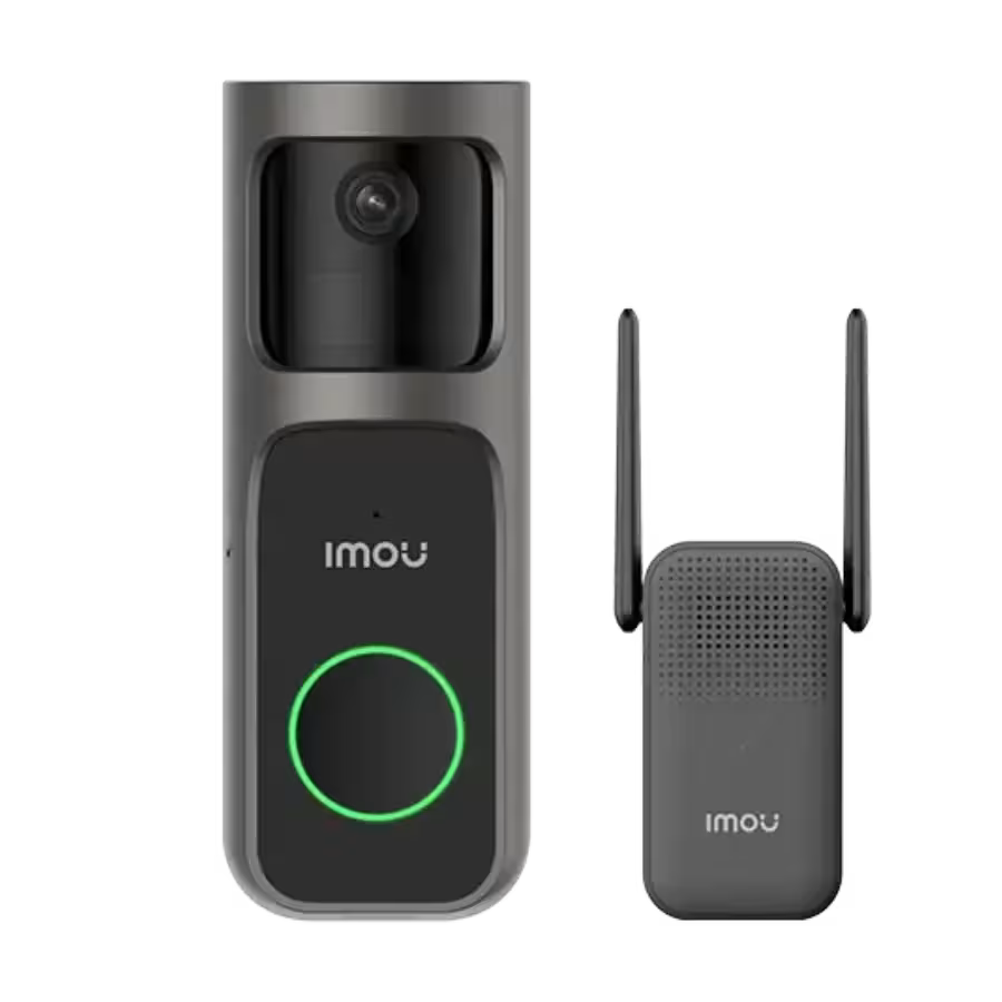 Timbre Inteligente IMOU Doorbell 2S Kit – 2K QHD – Batería 5000 mAh – Gran Angular 166° – Visión Nocturna – Resistente a Intemperie