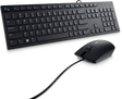 Set teclado y mouse alámbrico USB – Dell KM300C – QWERTY Inglés – Negro