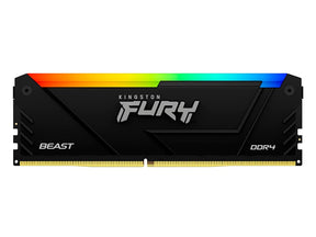 Módulo de Memoria RAM Kingston FURY Beast RGB – DDR4 – 8GB – 3200MHz – CL16 – Negro