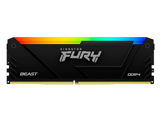 Módulo de Memoria RAM Kingston FURY Beast RGB – DDR4 – 8GB – 3200MHz – CL16 – Negro