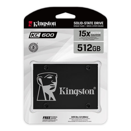 SSD Interno Encriptado Kingston KC600 – 512GB 2.5" SATA 6Gb/s (KC600/512G)