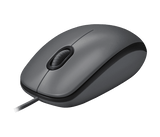 Ratón Óptico Cableado Ambidextro Logitech M100 Negro