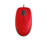 Mouse Alámbrico Silencioso Logitech M110 – Rojo (910-006755)