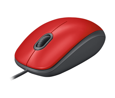 Mouse Alámbrico Silencioso Logitech M110 – Rojo (910-006755)