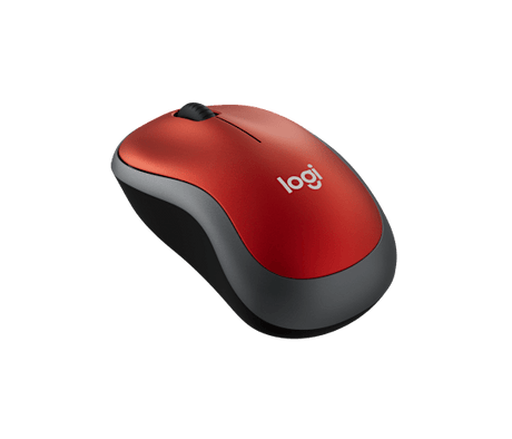 Ratón Inalámbrico Ambidextro Logitech M185 Rojo – 910-003635