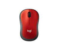Ratón Inalámbrico Ambidextro Logitech M185 Rojo – 910-003635