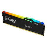 Memoria RAM – Kingston FURY Beast DDR5 RGB – 16GB – 5600MT/s – CL40 – DIMM – Intel XMP 3.0 / AMD EXPO – Negro