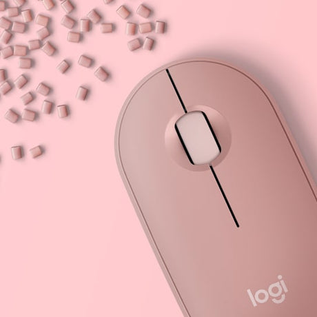 Ratón Inalámbrico Logitech Pebble Mouse 2 M350s – Rosado (910-007048)