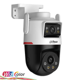 Cámara Dahua DH‑IPC‑P3DP‑3F‑PV‑P‑PRO – 3+3MP – Doble Lente – WizColor – Pan/Tilt – IA Humano/Vehículo – Smart Dual Light – Exterior