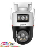 Cámara Dahua DH‑IPC‑P3DP‑3F‑PV‑P‑PRO – 3+3MP – Doble Lente – WizColor – Pan/Tilt – IA Humano/Vehículo – Smart Dual Light – Exterior