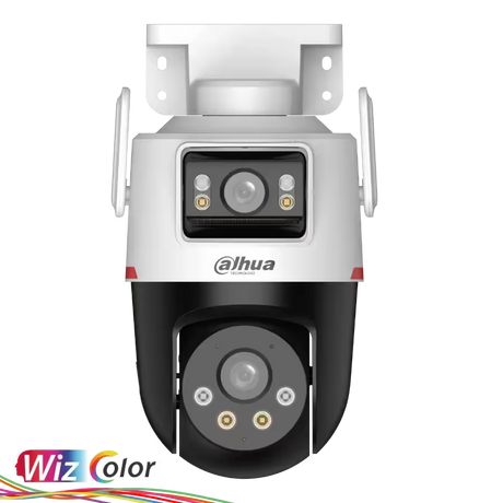 Cámara Dahua DH‑IPC‑P3DP‑3F‑PV‑P‑PRO – 3+3MP – Doble Lente – WizColor – Pan/Tilt – IA Humano/Vehículo – Smart Dual Light – Exterior