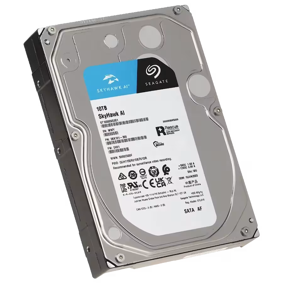 Disco duro de 10TB para videovigilancia 24/7 – Seagate SkyHawk – ST10000VE001