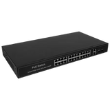 Switch PoE de 24 puertos – 10/100/1000 Mbps – SPTLINE SP1024K‑P24‑2S