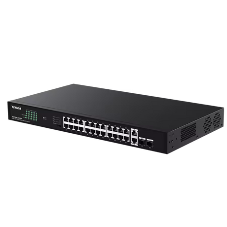 Switch Ethernet PoE de 24 puertos – 26GE+2SFP – Tenda TEG1128P‑24‑410W