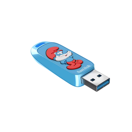 Memoria USB SanDisk Smurfs – 128GB, USB 3.1 Gen 1, SDCZIS-128G-G46