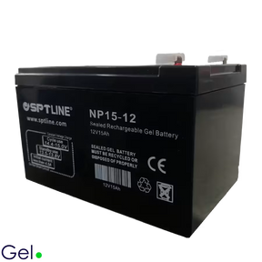 Batería de Gel SPTLINE 12V 15Ah – Sellada VRLA – Ciclo Profundo – Libre de Mantenimiento